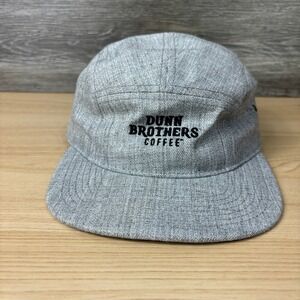 Dunn Brothers Hat Cap Strap Back Gray Panel Coffee Bros Adjustable